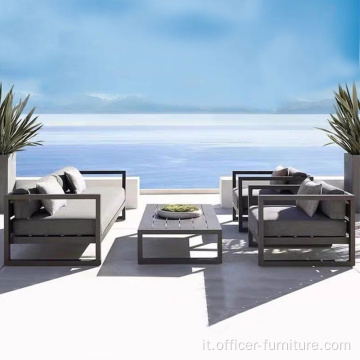 Tavolino da giardino di divano da giardino per esterni moderni per esterni